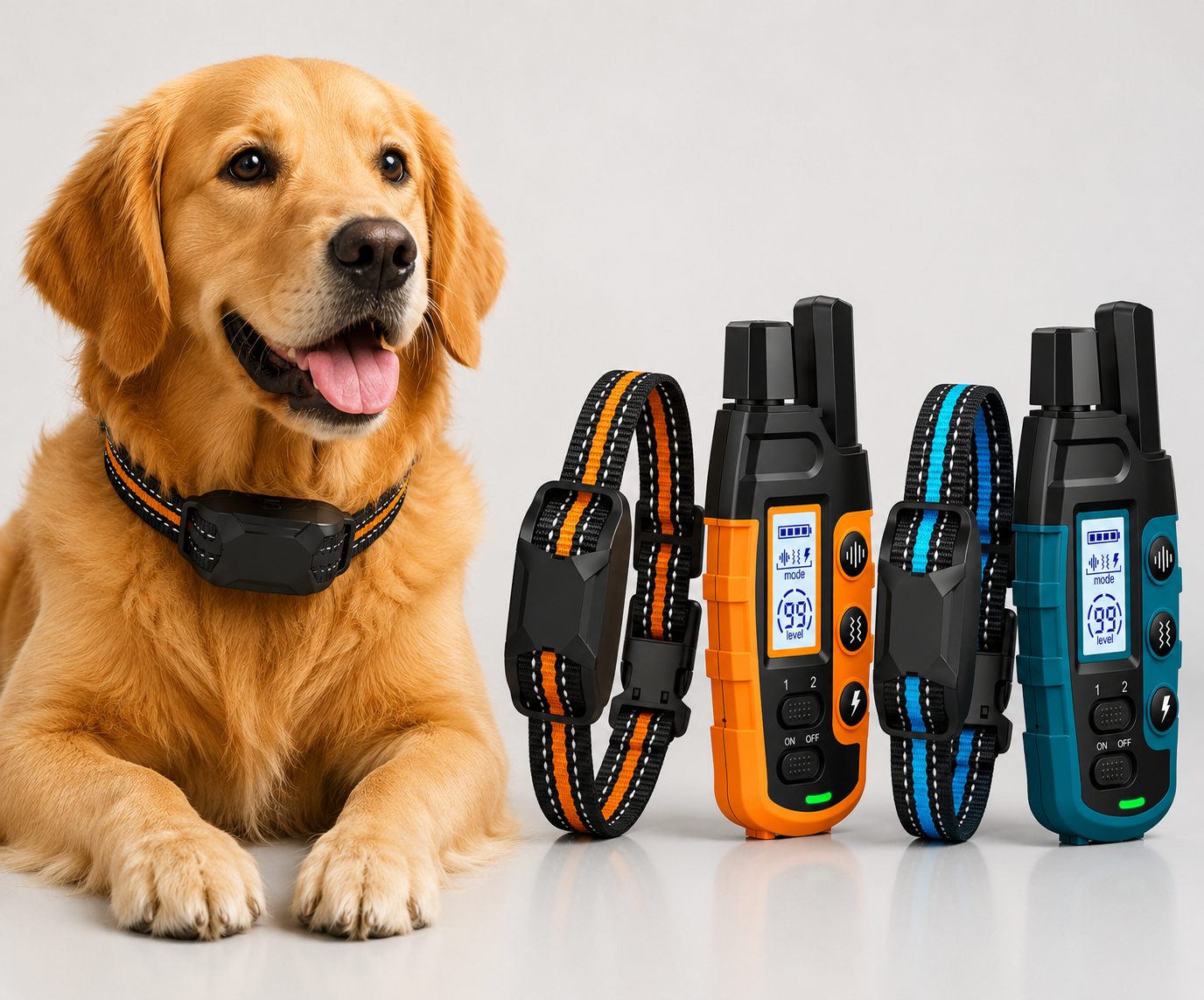 Rechargeable Waterproof Dog Training Collar with Remote – Long Range Beep, Vibration & Static Training Collar
