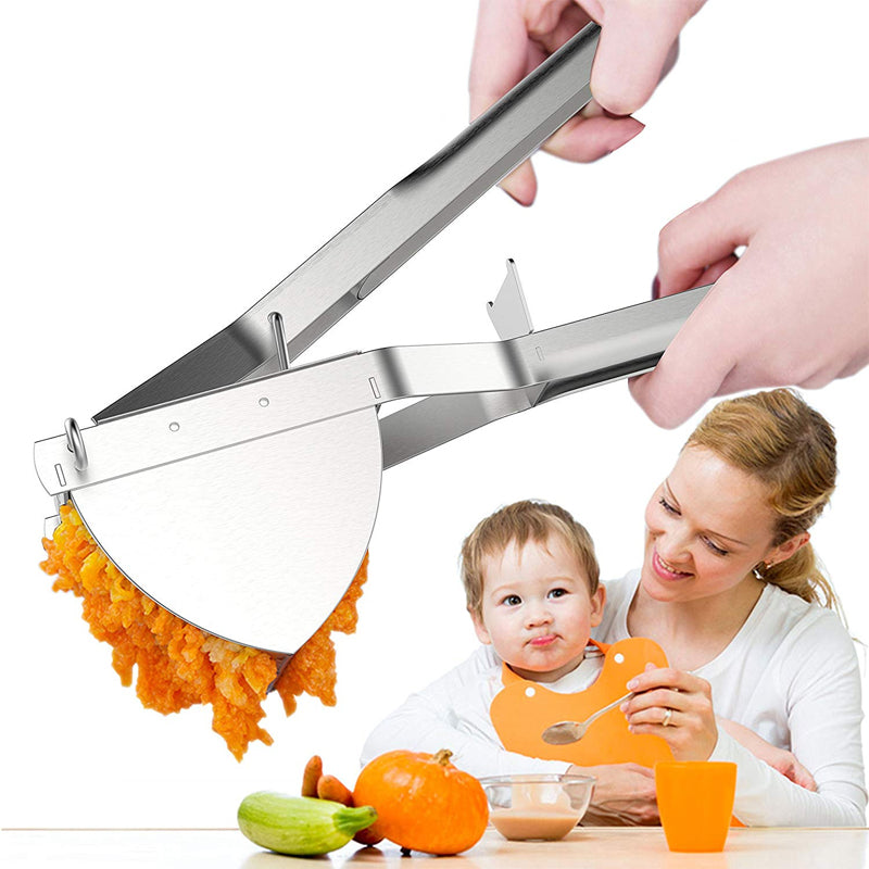 Potato Ricer & Masher - Stainless Steel for Baby Food & More