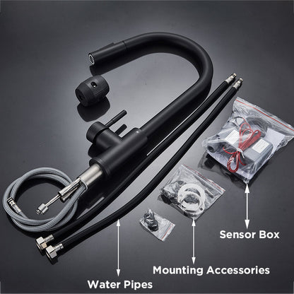 Black Touch Sensor Kitchen Faucet - Pull Out Sprayer