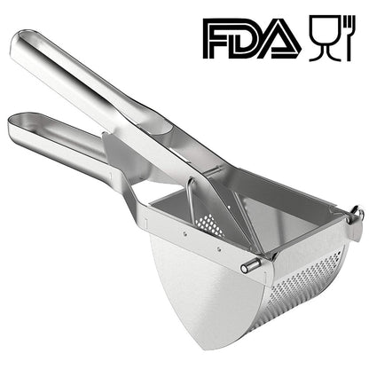 Potato Ricer & Masher - Stainless Steel for Baby Food & More