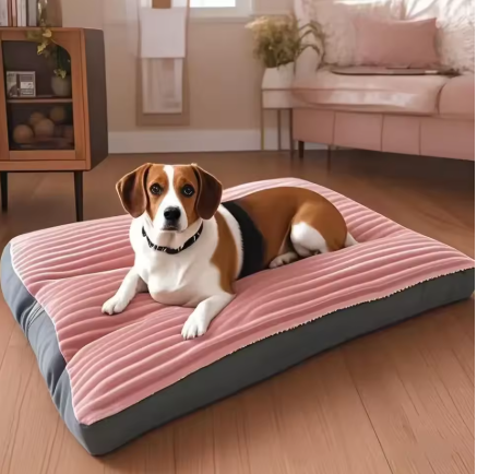 Winter Dog Bed - Soft Fleece Blanket & Cushion