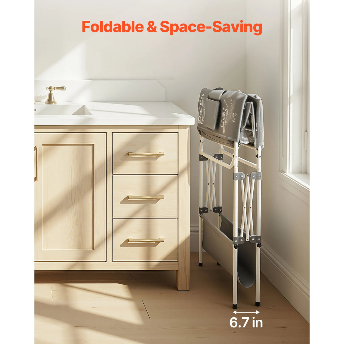 Elevated Folding Dog Bath Tub with Drain Hose – Raised Pet Washing Station for Small & Medium Dogs