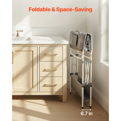 Elevated Folding Dog Bath Tub with Drain Hose – Raised Pet Washing Station for Small & Medium Dogs