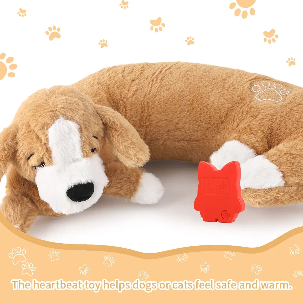 Curved Heartbeat Dog Toy - Comfort & Training Aid