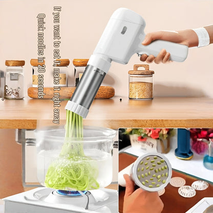 Cordless Electric Pasta Maker - Handheld, 5 Noodle Shapes