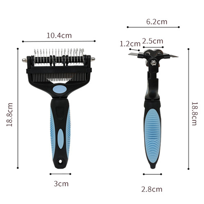 Dog Hair Remover: 3-in-1 Pet Deshedding & Knot Cutter Comb