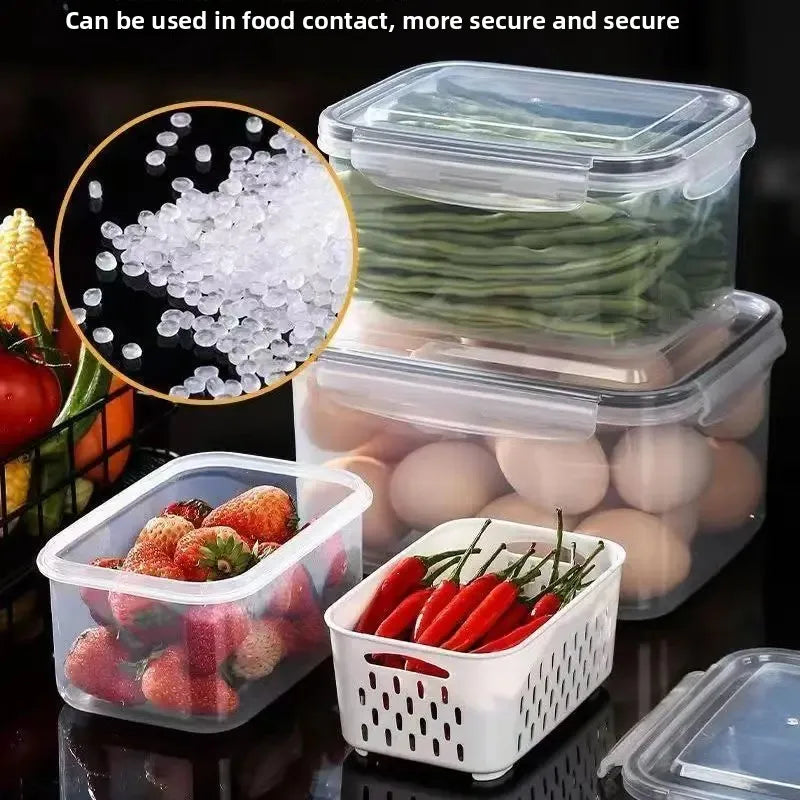 Fridge Food Storage Containers 3Pack - Keep Produce Fresh