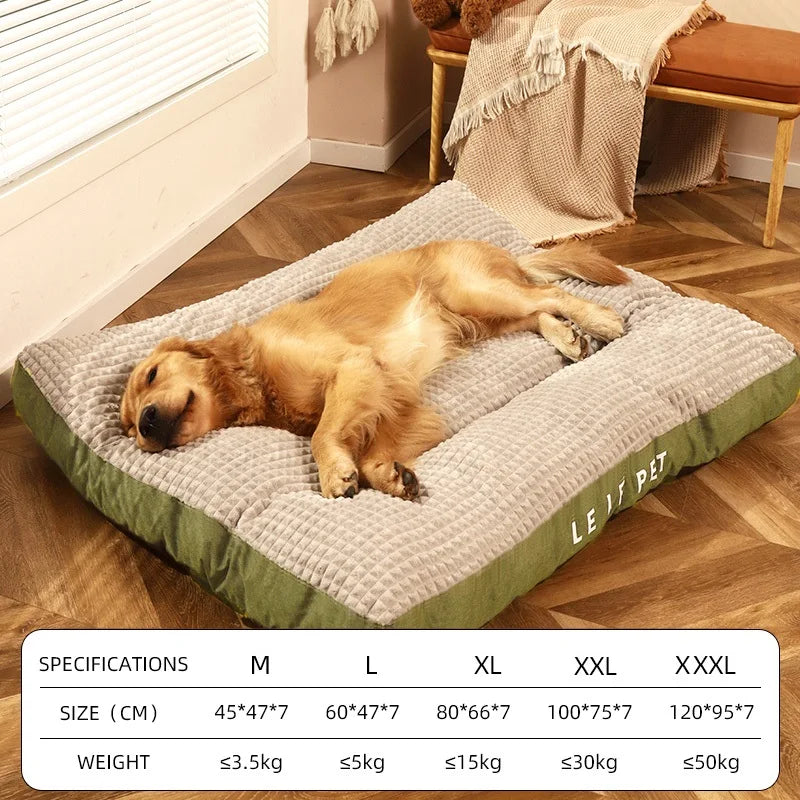 HOOPET Winter Dog Bed - Soft Fleece Blanket & Cushion