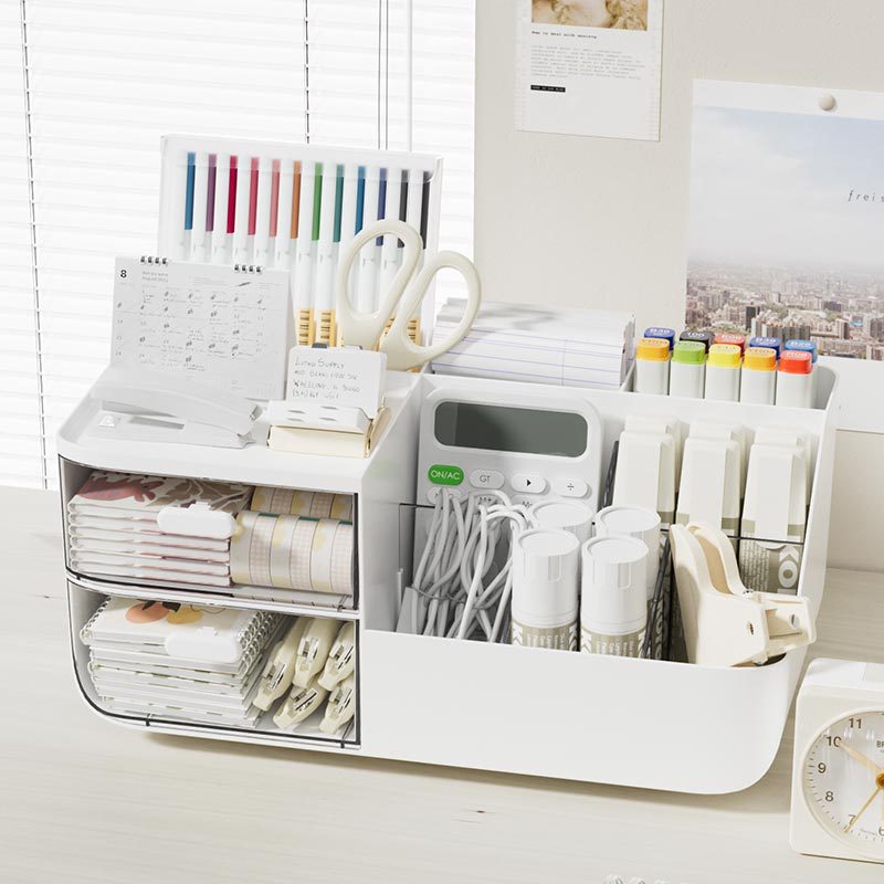 Desktop Storage Box: Cute Drawer Organizer for Office & Study