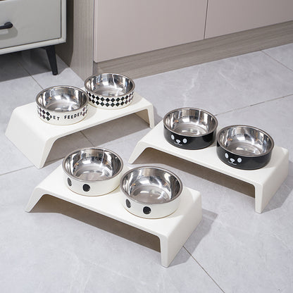 Elevated Dog Feeder Stand with Double Stainless Steel Bowls