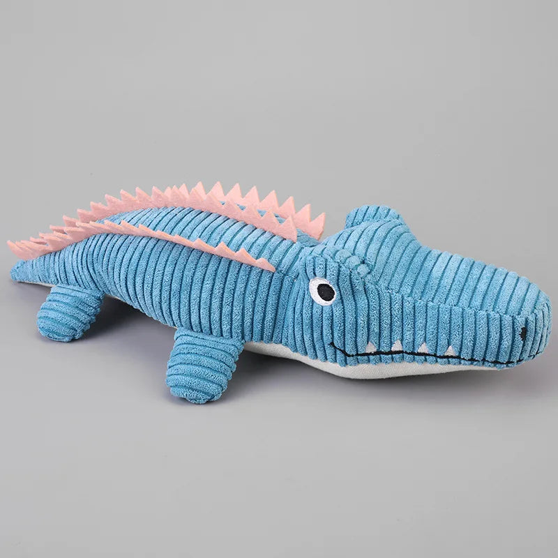 Crocodile Plush Dog Toy - Squeaky, Bite-Resistant Fun