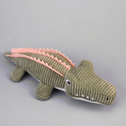 Crocodile Plush Dog Toy - Squeaky, Bite-Resistant Fun