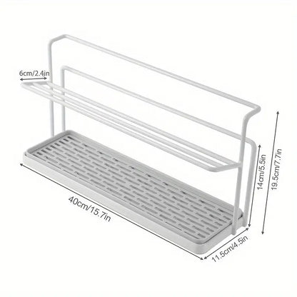 Space-Saving Stainless Steel Bottle Drying Rack for Kitchen