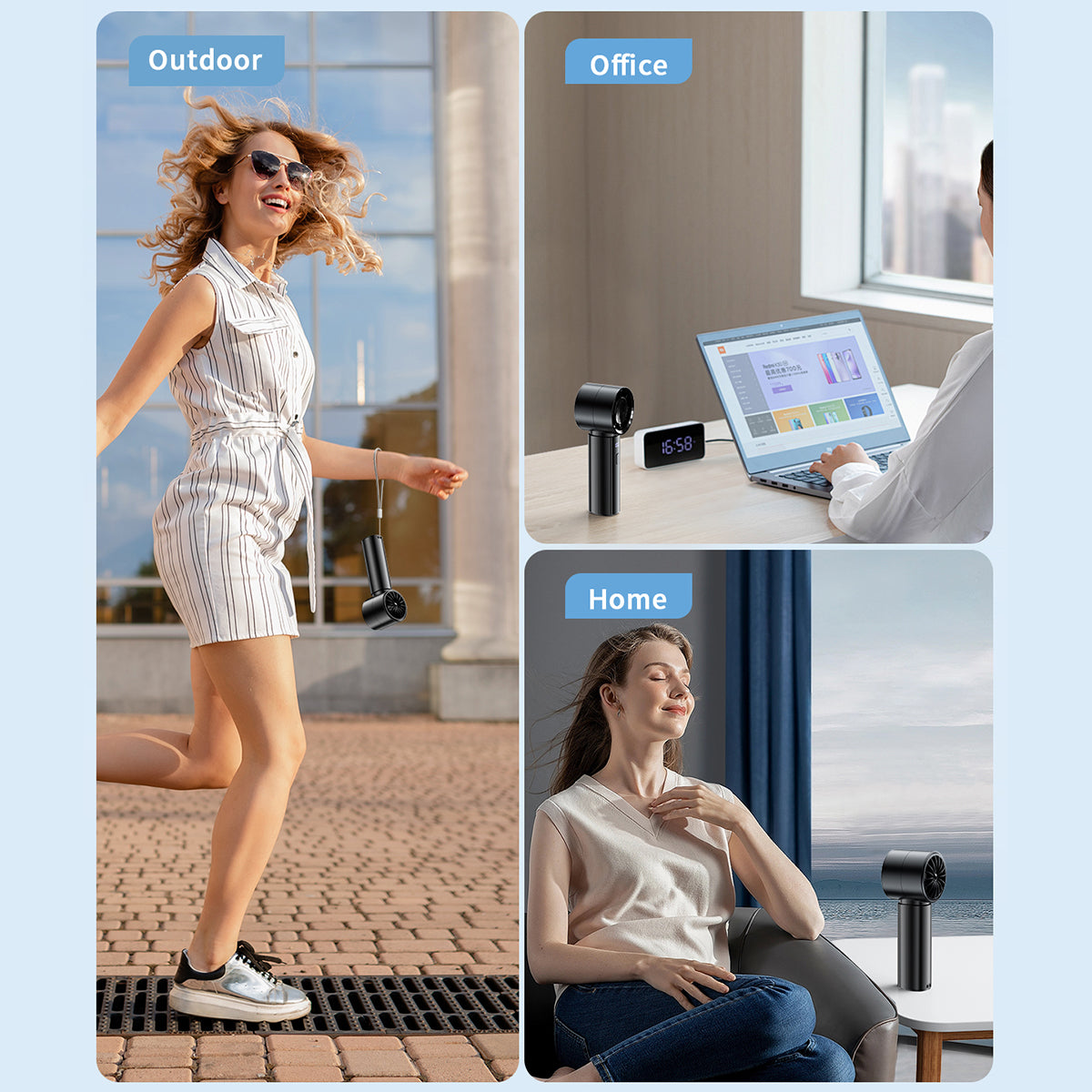 Portable Turbo Fan 4000mAh - High-Speed Cooling Anywhere
