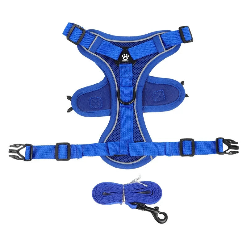 No Pull Dog Harness & Leash Set - Adjustable & Reflective