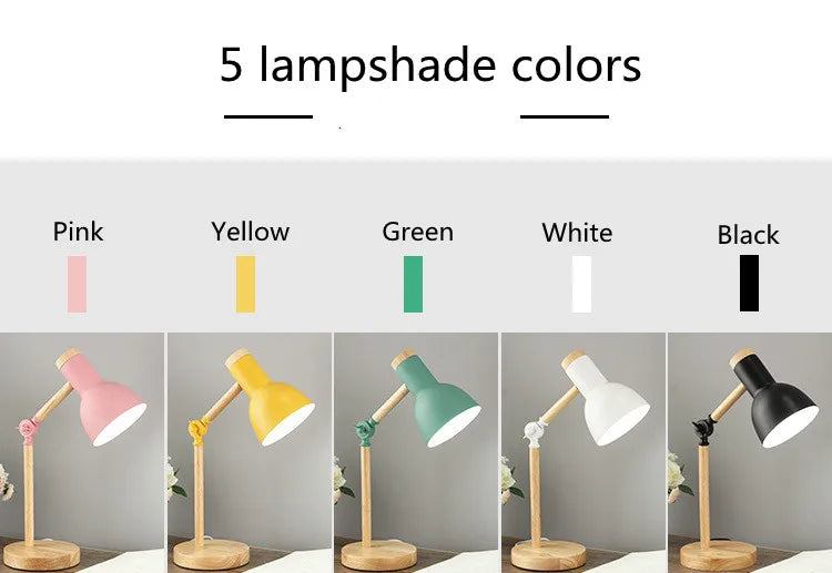 LED Desk Light - Table Lamp- Nordic Wooden Design