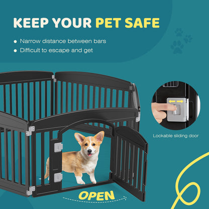 Dog Playpen 6-Panel 24IN Expandable Pet Fence for Medium Dogs