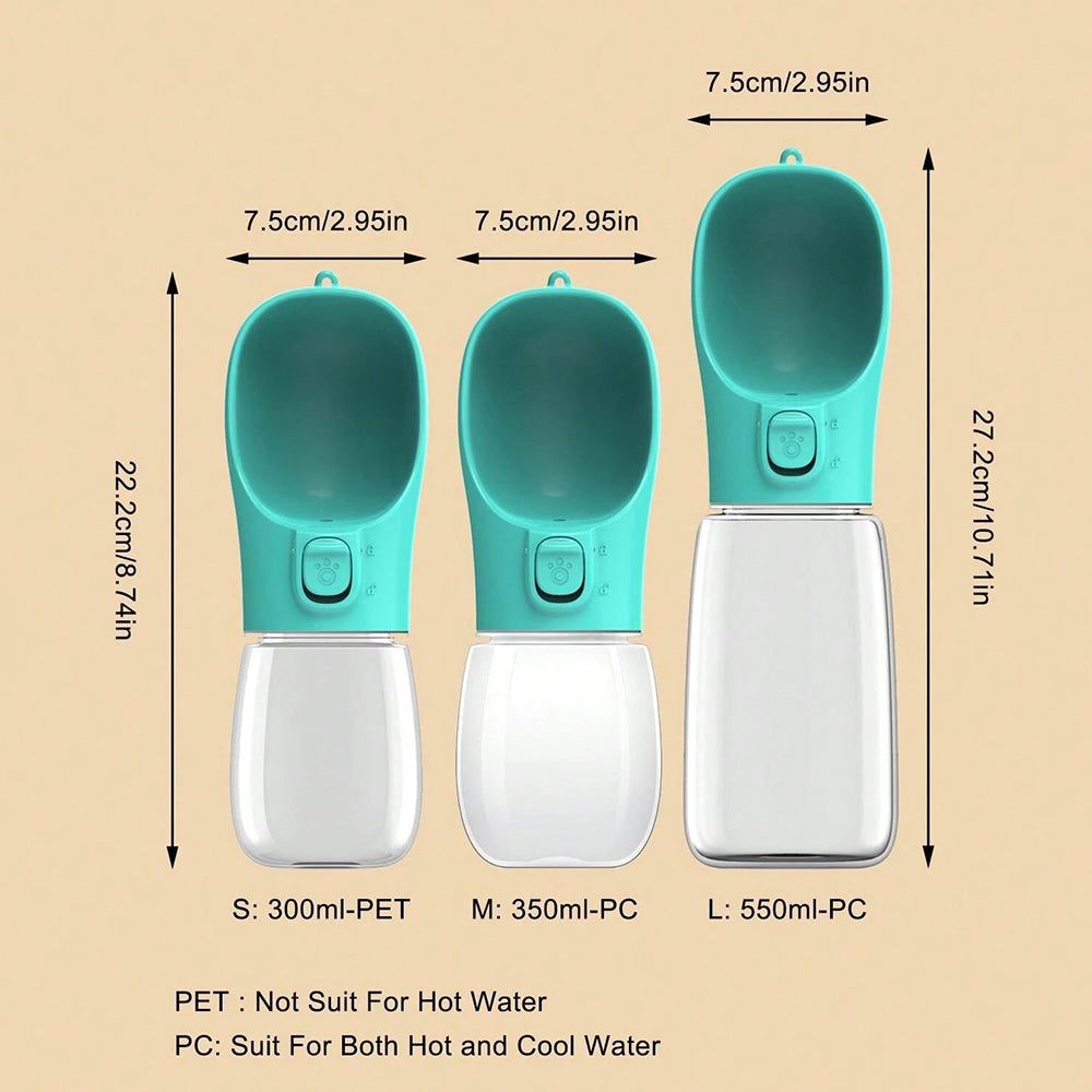 Portable Dog Water Bottle - Leak-Proof Travel Cup for Pets