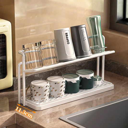 Space-Saving Stainless Steel Bottle Drying Rack for Kitchen