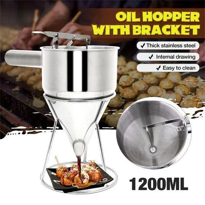 Stainless Steel Funnel Dispenser - Perfect for Baking & Pancakes