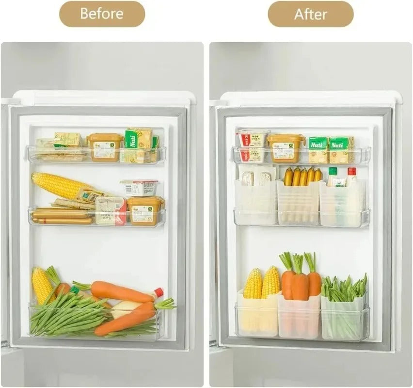 Transparent Fridge Storage Boxes - 5PCS Food Organizer