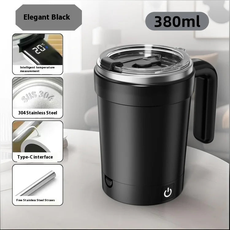 Automatic Stirring Mug - Temperature Measure, BPA-Free, 380ml