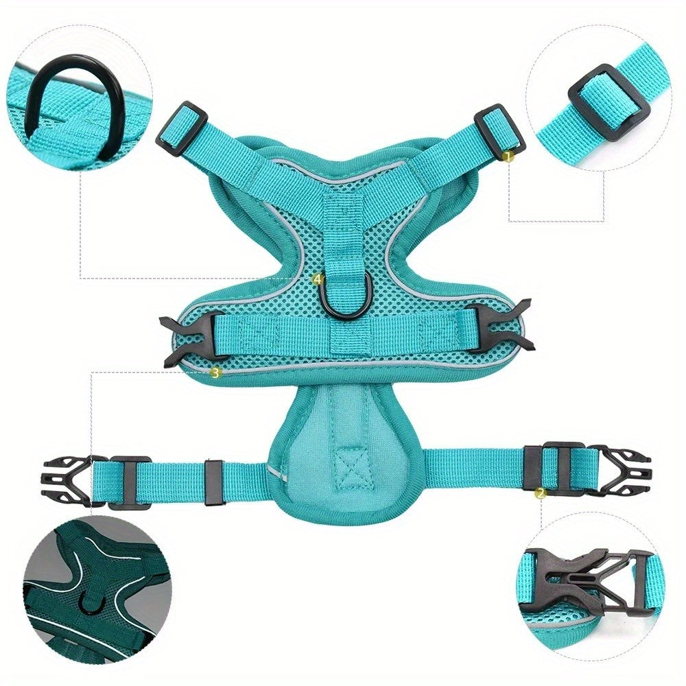 No Pull Dog Harness & Leash Set - Adjustable & Reflective