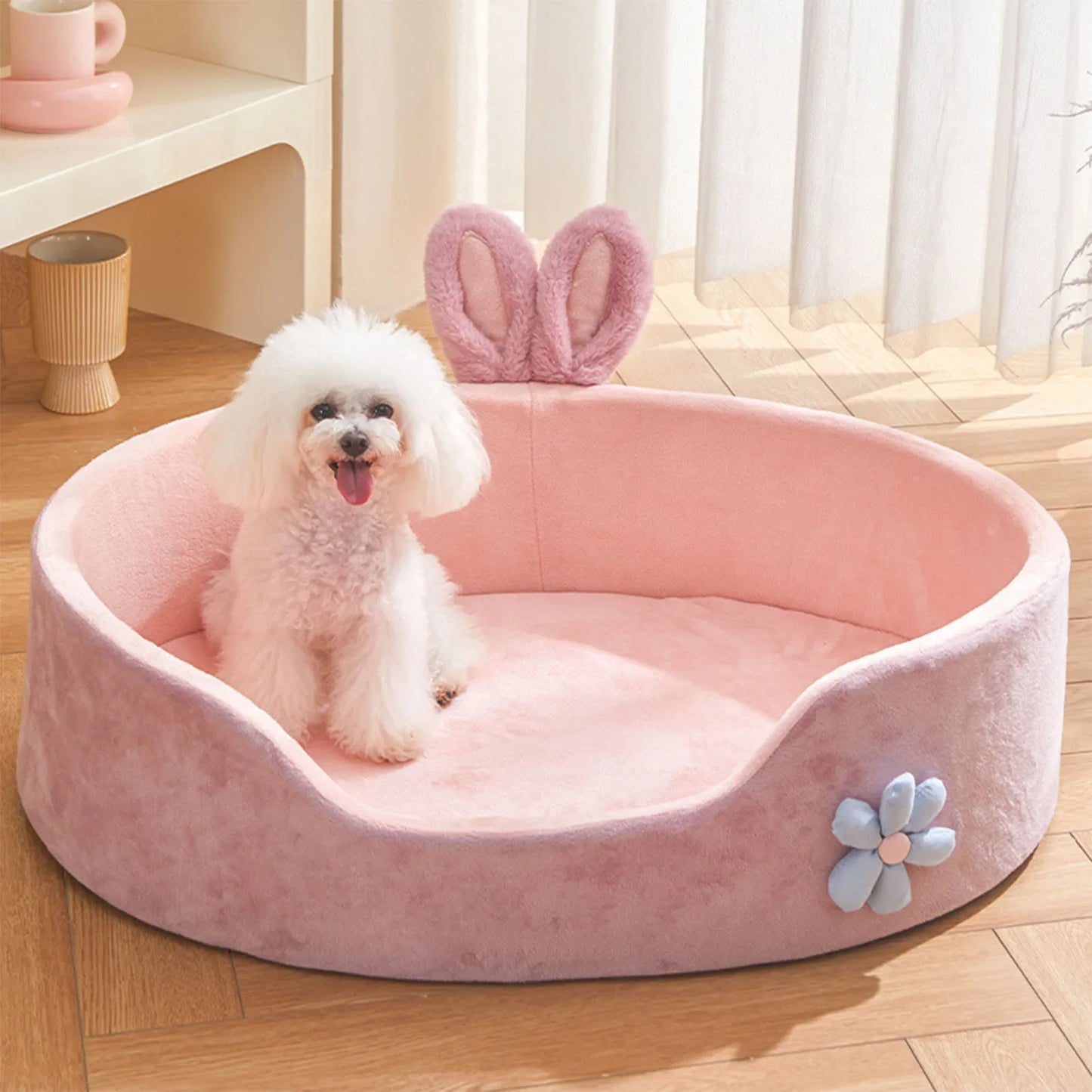 Soft Pet Bed - Washable, All-Season Comfort for Cats & Dogs
