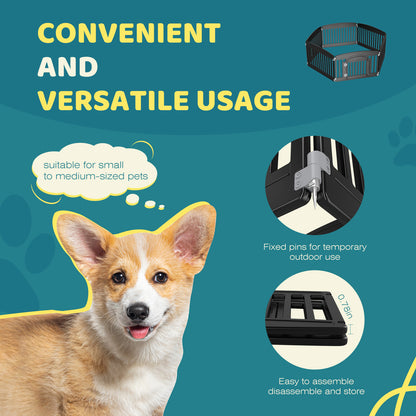 Dog Playpen 6-Panel 24IN Expandable Pet Fence for Medium Dogs