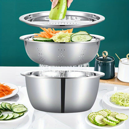 Stainless Steel Kitchen Set: Slice & Clean with Ease