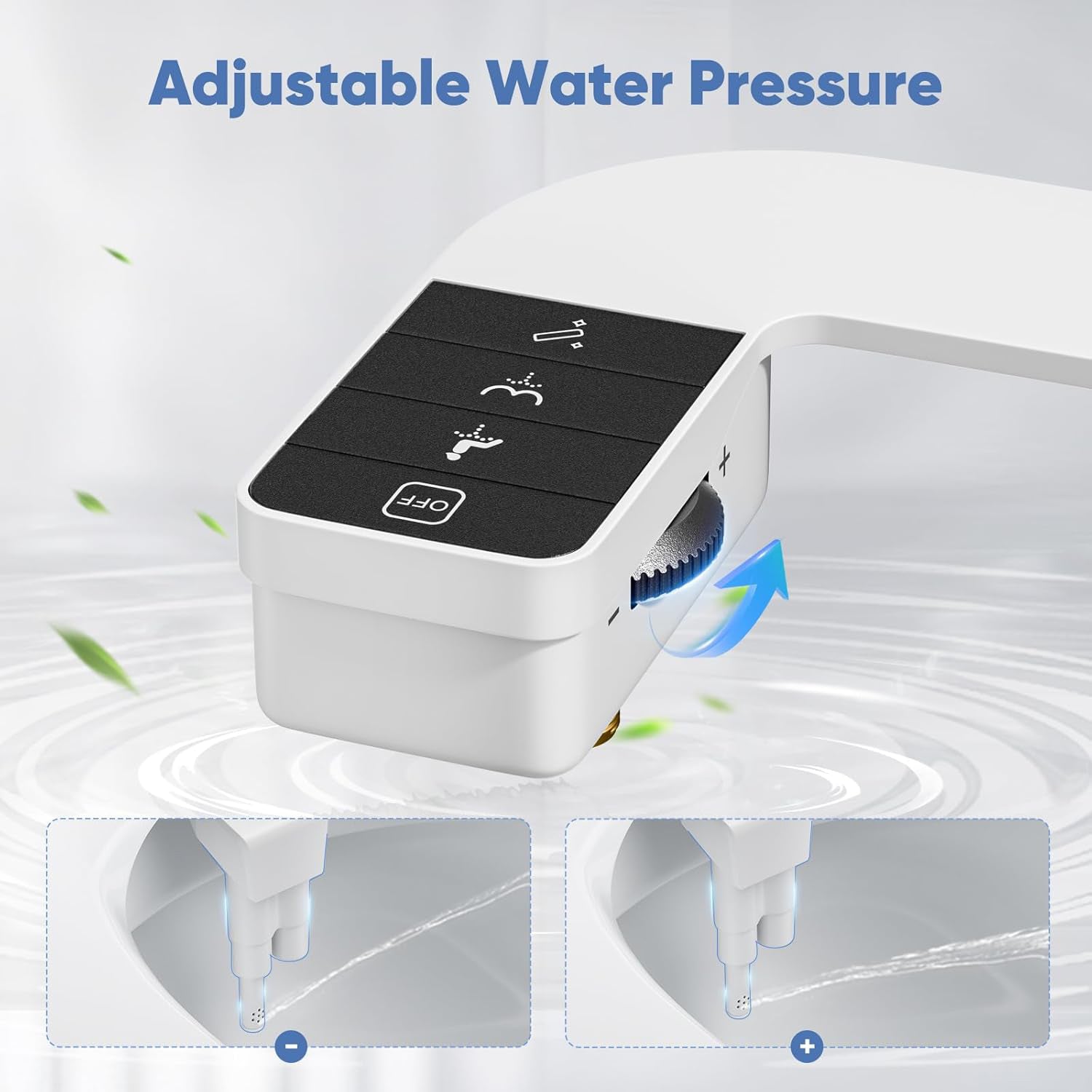 Self-Cleaning Bidet Attachment - Ultra Thin, Dual Nozzle Design