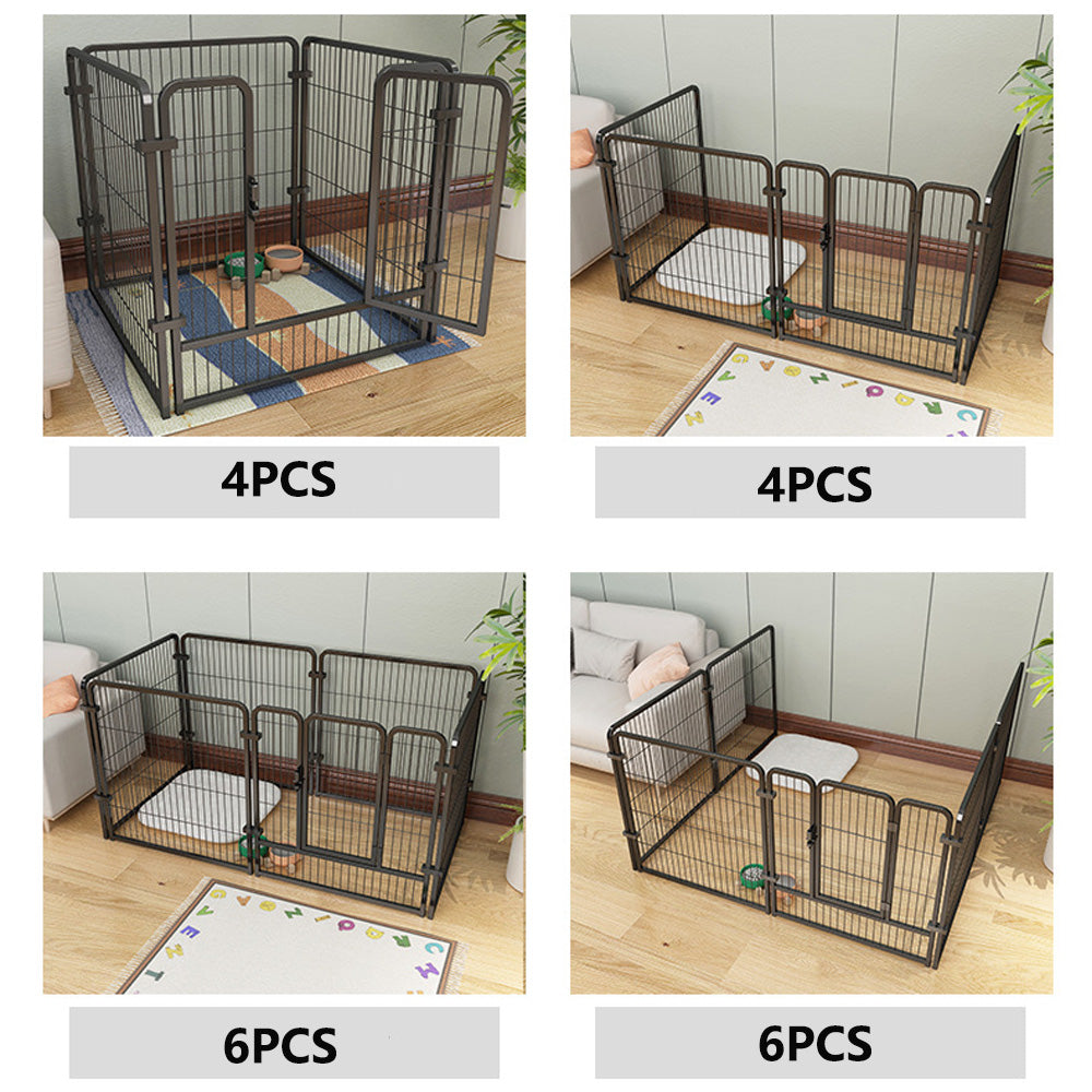 Dog Fence Playpen: Foldable 4/6 Panels Heavy Duty Kennel