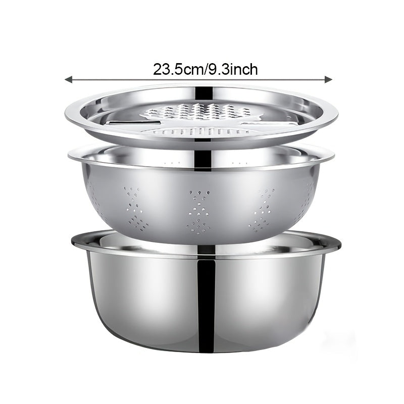 Stainless Steel Kitchen Set: Slice & Clean with Ease