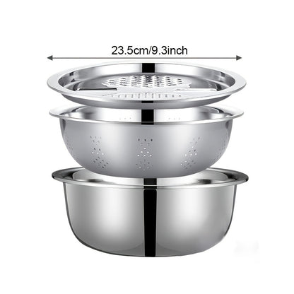 Stainless Steel Kitchen Set: Slice & Clean with Ease
