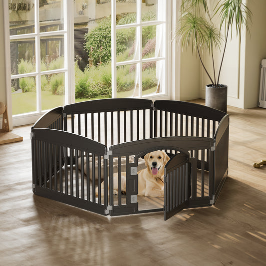 Dog Playpen 6-Panel 24IN Expandable Pet Fence for Medium Dogs