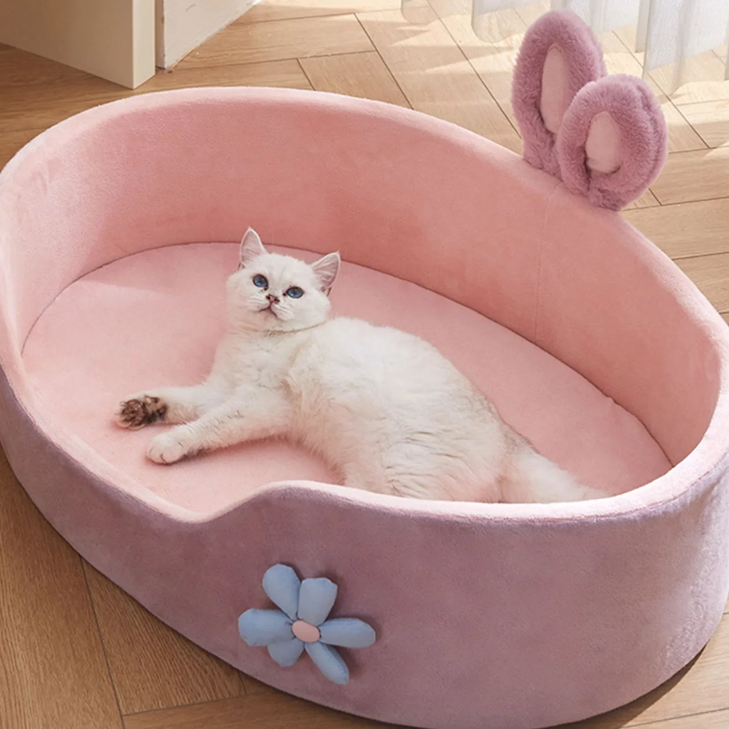 Soft Pet Bed - Washable, All-Season Comfort for Cats & Dogs