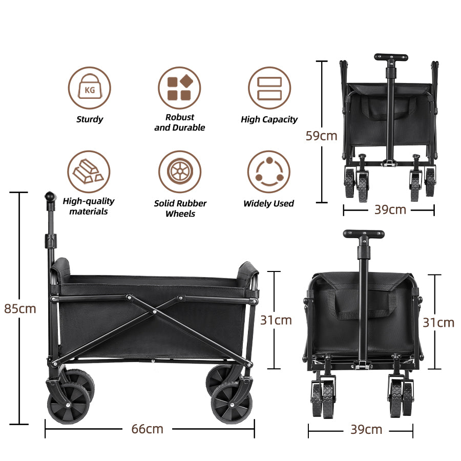 Heavy Duty Folding Cart: Outdoor Camping & Beach Wagon