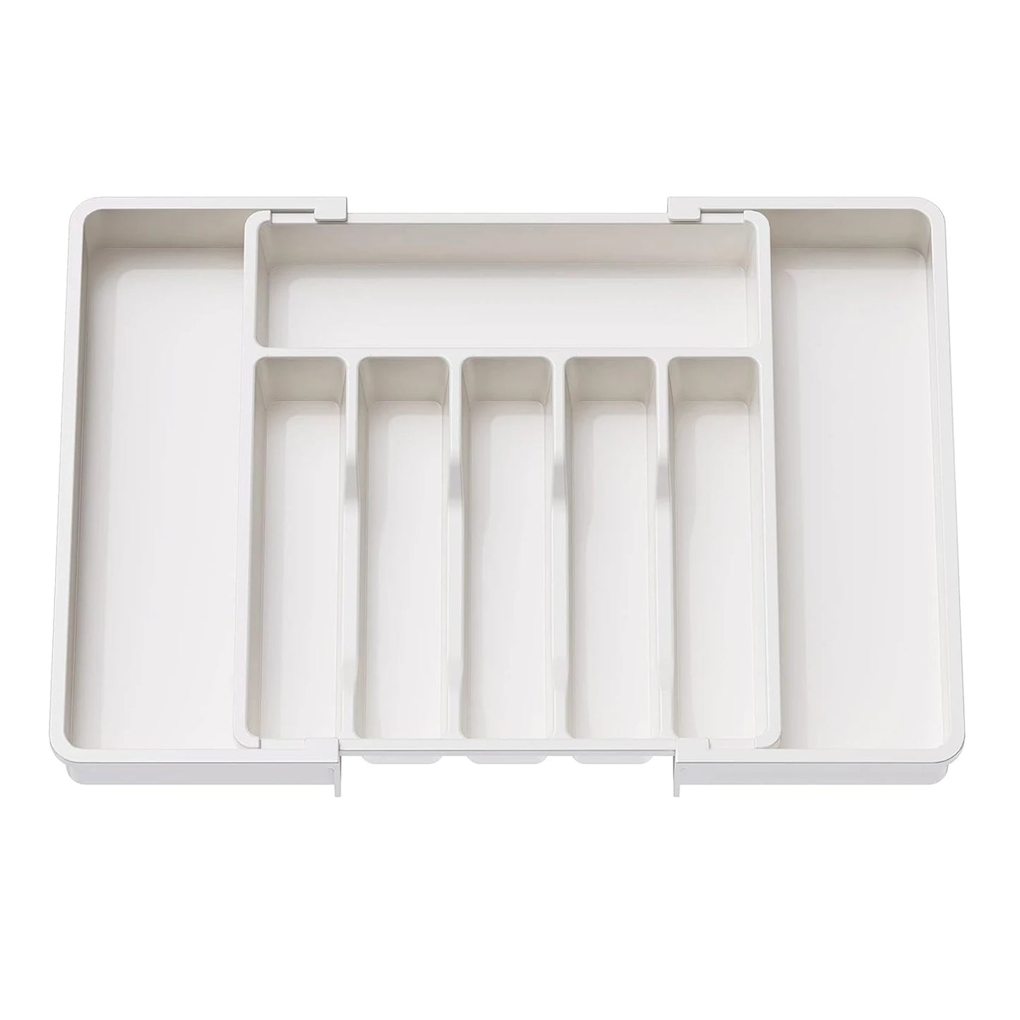 Adjustable Flatware Organizer with Dividers - Expandable Tray