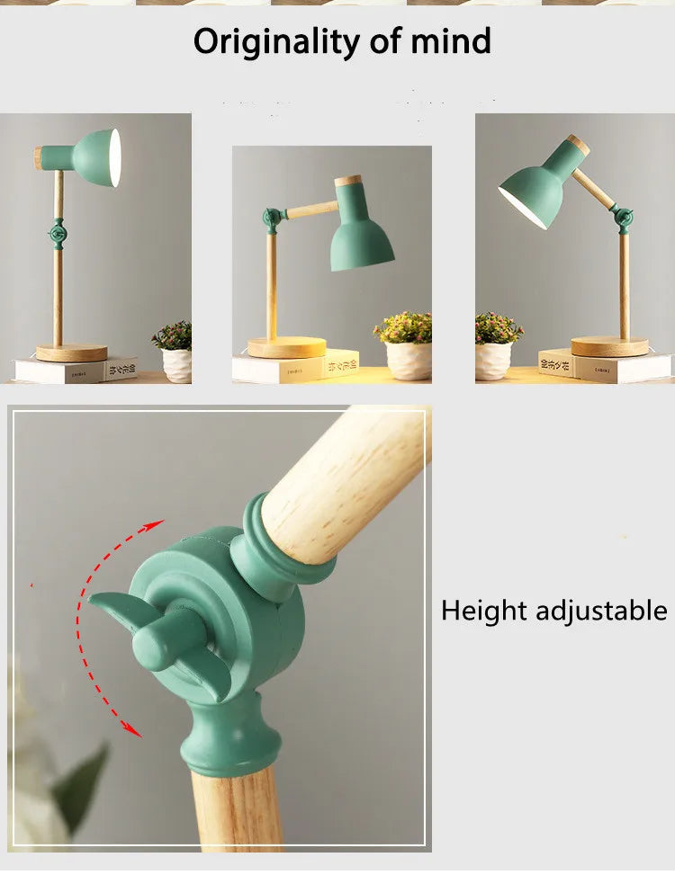 LED Desk Light - Table Lamp- Nordic Wooden Design