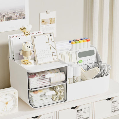 Desktop Storage Box: Cute Drawer Organizer for Office & Study