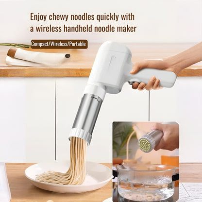 Cordless Electric Pasta Maker - Handheld, 5 Noodle Shapes