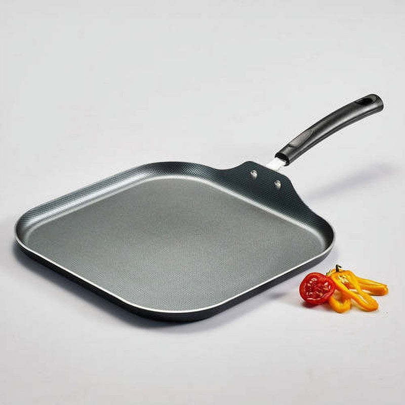 Nonstick Square Griddle - Dishwasher Safe, Stay-Cool Handle