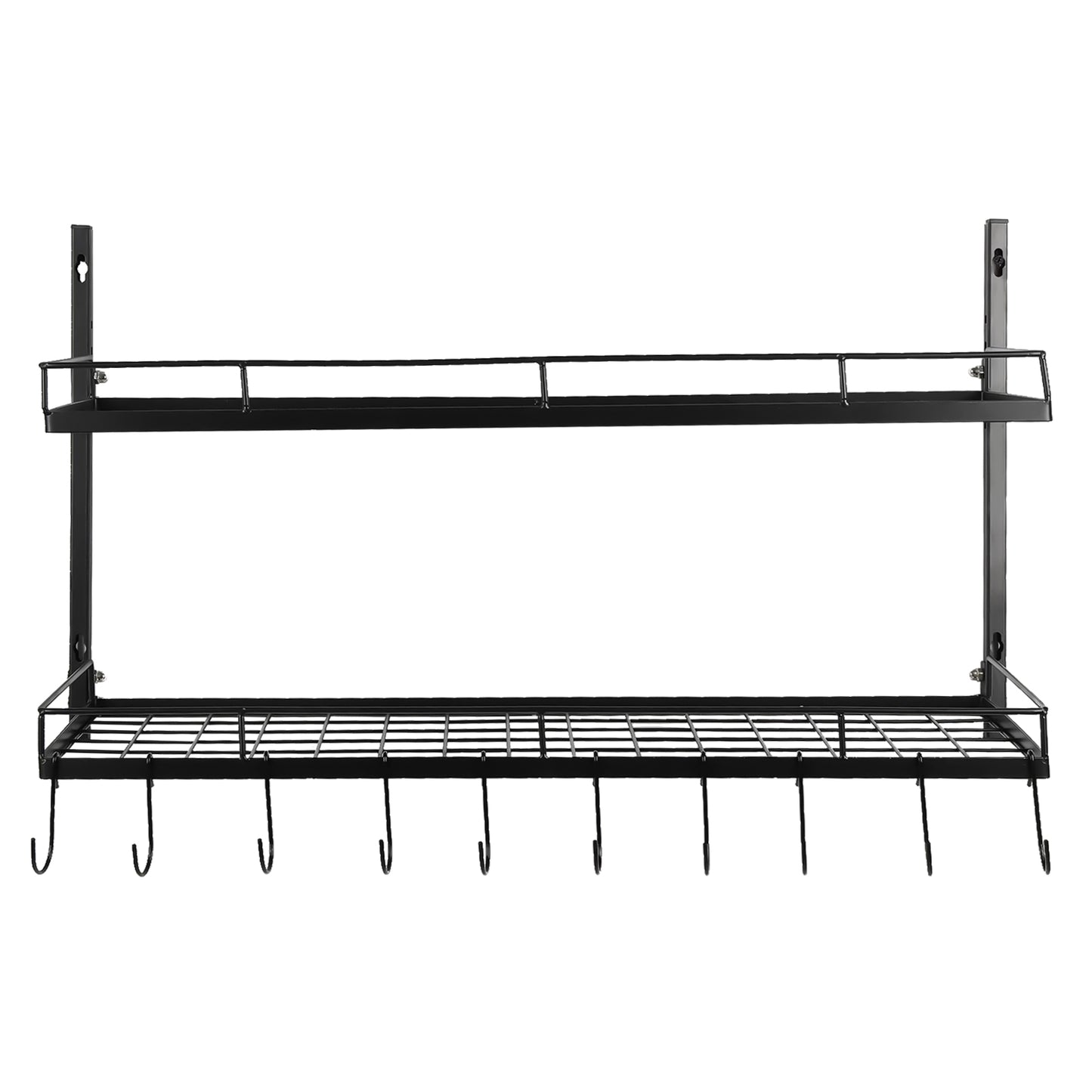 2 Tier Hanging Pot Rack - Space-Saving Kitchen Storage