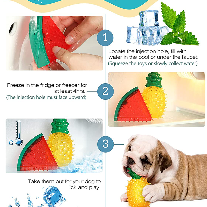Pet Cooling Chew Toy: Reusable Ice Fruit Shapes for Dogs & Cats