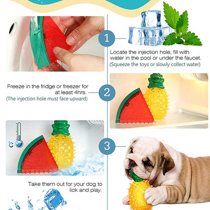 Pet Cooling Chew Toy: Reusable Ice Fruit Shapes for Dogs & Cats