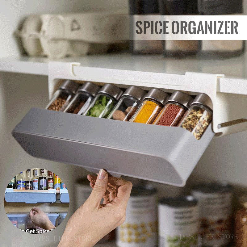 Under-Shelf Spice Rack: Easy Install Kitchen Storage Solution