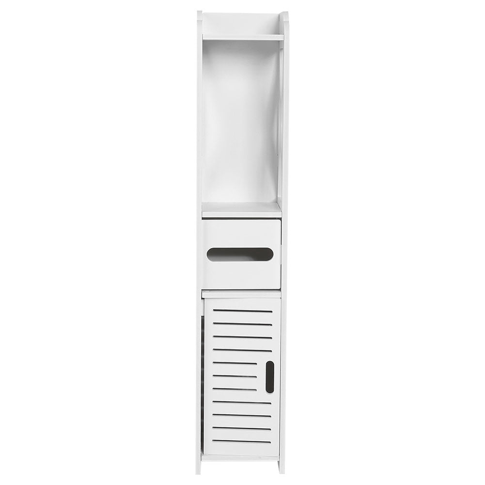 Bathroom Cabinet 80x15.5CM White Wood Storage Shelf