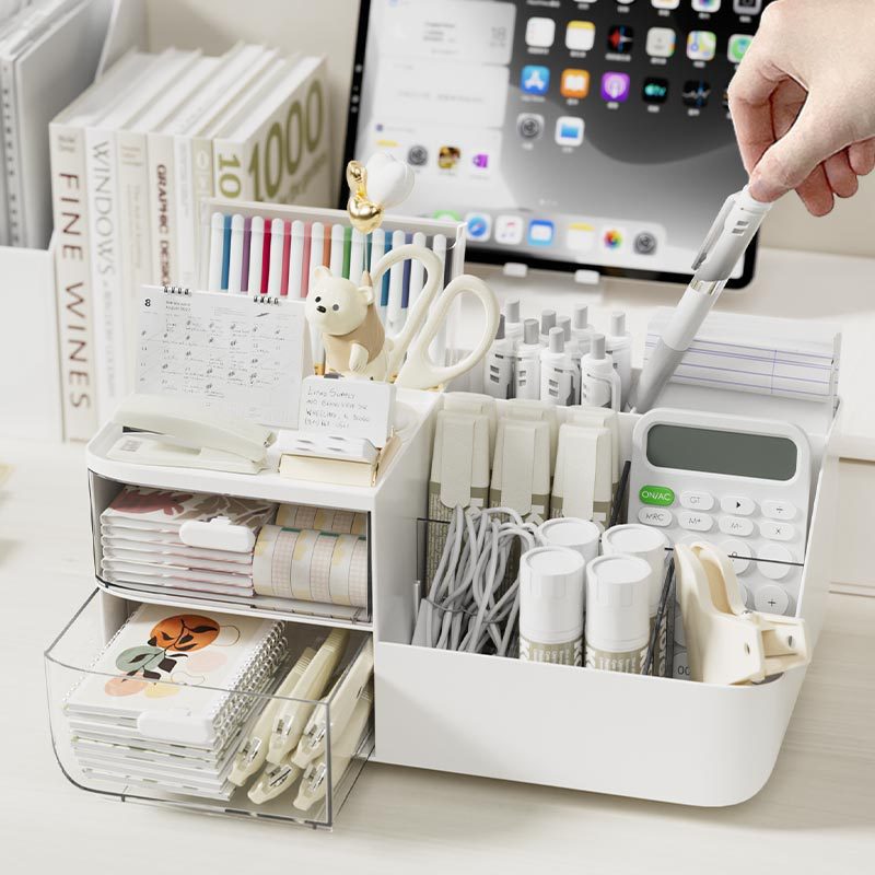 Desktop Storage Box: Cute Drawer Organizer for Office & Study