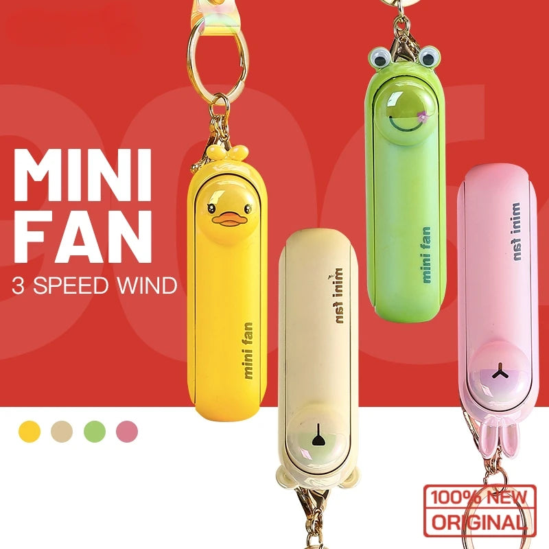Portable Mini Fan USB Rechargeable 3-Speed Desk Cooler