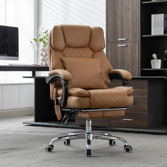 Ergonomic Heated Massage Chair - Reclining Office Comfort